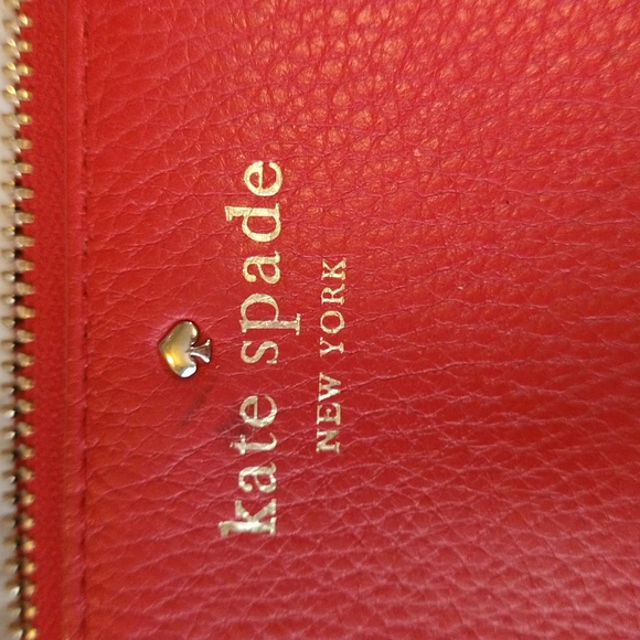 Kate Spade red accordion wallet. - Picture 2 of 6